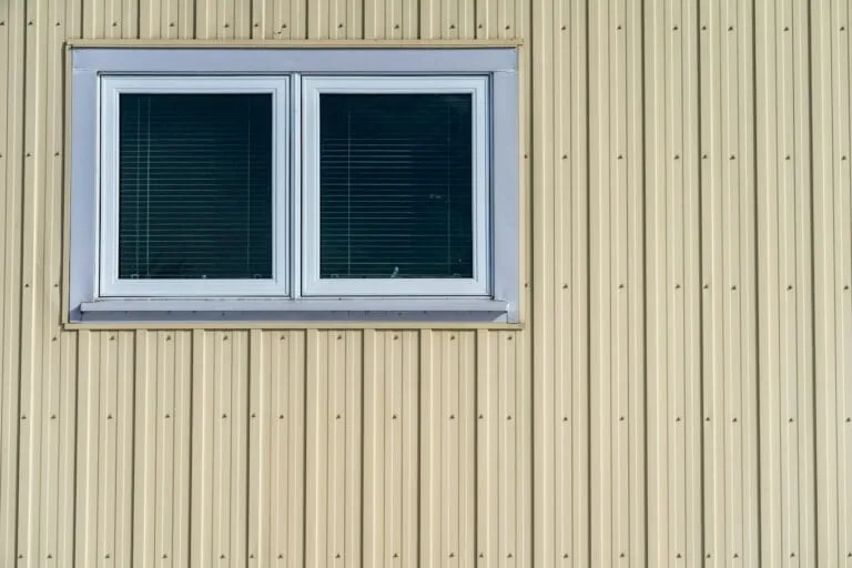 Double-pane window on metal siding in Stafford, Virginia.